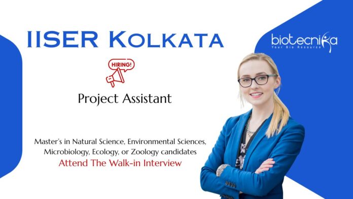 Project Assistant Job at IISER Kolkata. Master’s in Natural & Life Sciences. IISER Kolkata jobs. The Nature Conservancy India project.