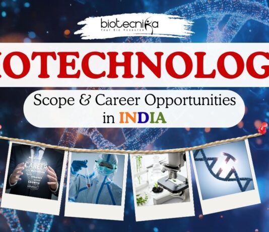 Biotechnology Scope & Career Opportunities in India. Explore Biotechnology careers, salaries, & trends, shaping the Biotech future.