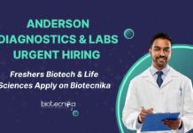Biotech & Life Science Job Openings at Anderson Diagnostics & Labs