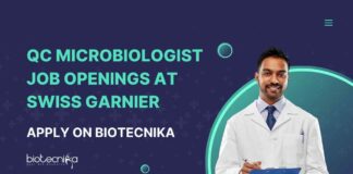 QC Microbiologist Job Openings at Swiss Garnier