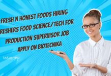 Freshers Food Science & Food Tech Jobs