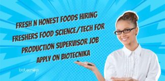 Freshers Food Science & Food Tech Jobs