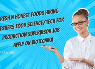 Freshers Food Science & Food Tech Jobs