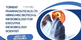 Torrent Pharmaceuticals Ltd Microbiology Jobs
