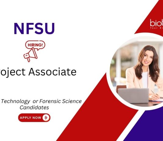 Forensic Science Jobs at NFSU. Project Associate Position. NFSU Career. Role in Food Technology & Forensic Research. Apply Now