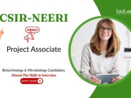 Project Associate Jobs at CSIR-NEERI, Nagpur. Biotechnology & Microbiology candidates, Aattend the Walk-in Interview.