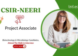 Project Associate Jobs at CSIR-NEERI, Nagpur. Biotechnology & Microbiology candidates, Aattend the Walk-in Interview.