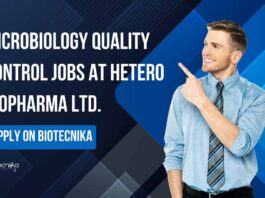 Microbiology Quality Control Jobs at Hetero Biopharma Ltd., Apply on Biotecnika QC Microbiology Jobs at Hetero Biopharma Ltd.