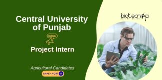 Agricultural Intern Opportunity at Central University of Punjab. Short-term internship with SERB-DST project on groundwater depletion. Apply