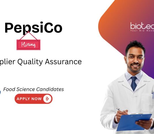 Quality Assurance Job at PepsiCo. Food Science Candidates. Ensure ingredient quality, supplier compliance, and food safety.