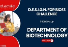 Department of Biotechnology Vacancies. D.E.S.I.G.N. for BioE3 Challenge for mentorship, funding, and recognition. Biotechnology opportunity.