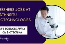 Life Science Freshers Jobs at PathnSitu Biotechnologies