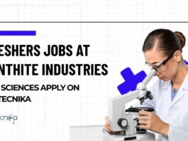Freshers Life Sciences Jobs at Synthite Industries, Apply on Biotecnika