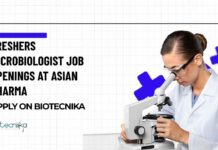 Freshers Microbiologist Job Openings at Asian Pharma