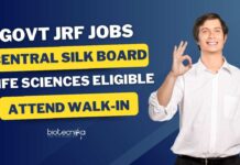 Govt Life Science Job Vacancies - SRF Post at CSB-CSRTI