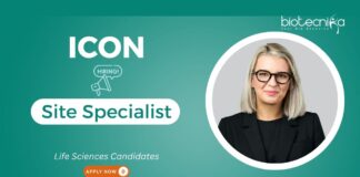 Life Science Jobs at ICON. Job in Bangalore & Chennai. Site Specialist Role. Career in clinical research and site management.