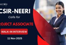 CSIR-NEERI Recruitment 2025 Project Associate Job Apply Now for the MSc Microbiology Job at Nagpur!