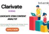 Clarivate Jobs Apply for the Associate STEM Content Analyst Role to enhance your Life Science Careers Now!