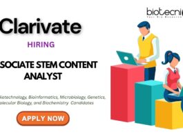 Clarivate Jobs Apply for the Associate STEM Content Analyst Role to enhance your Life Science Careers Now!