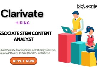 Clarivate Jobs Apply for the Associate STEM Content Analyst Role to enhance your Life Science Careers Now!