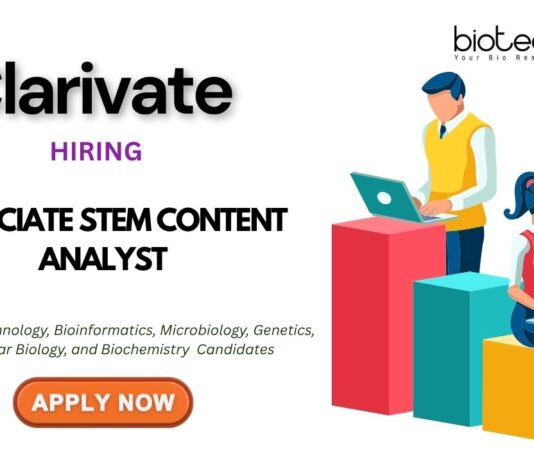 Clarivate Jobs Apply for the Associate STEM Content Analyst Role to enhance your Life Science Careers Now!