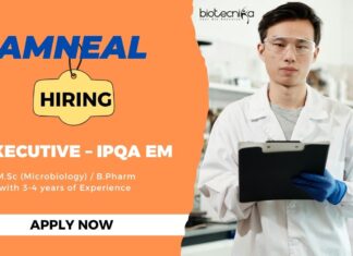 MSc Microbiology Jobs in India: Amneal is Hiring for the Executive – IPQA EM Role MSc Microbiology Jobs in India: Amneal is Hiring for the Executive – IPQA EM position at Ahmedabad facility - Apply Now