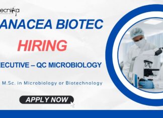 MSc Microbiology Jobs: Panacea Biotec is Hiring for the position of Executive – QC Microbiology - Apply Now