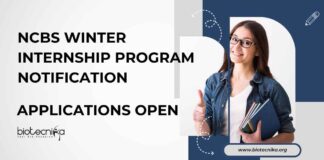 NCBS Winter Internship Program Applications