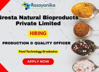 Associate – TPU Operations | Food Technology Job in Hyderabad | Sresta Natural Bioproducts Food Technology Job | Sresta Natural Bioproducts Hyderabad
