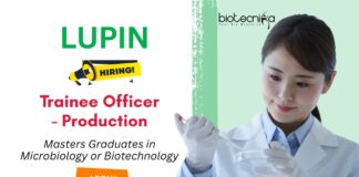 Freshers Trainee Role in Pune - Biotech Jobs at Lupin MSc Graduates Apply Now