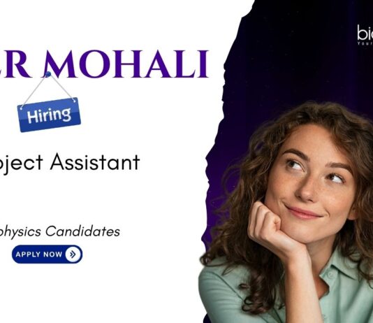 Project Assistant Jobs at IISER Mohali. Build your biophysics career under DBT-funded research project. Apply Now