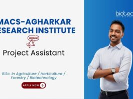 Agricultural Jobs at MACS-ARI, for Project Assistant Position. BSc in Agriculture / Horticulture / Forestry / Biotechnology candidates, Apply