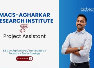 Agricultural Jobs at MACS-ARI, for Project Assistant Position. BSc in Agriculture / Horticulture / Forestry / Biotechnology candidates, Apply