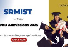 PhD Admissions 2025 at SRMIST, Kattankulathur. Pursue PhD in Biomedical Sciences with fellowship & research labs. Apply Now