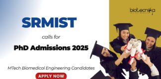 PhD Admissions 2025 at SRMIST, Kattankulathur. Pursue PhD in Biomedical Sciences with fellowship & research labs. Apply Now