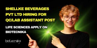 Food Tech QC Job Opening at Shellke