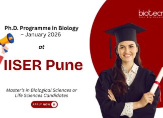 PhD in Life Sciences at IISER Pune. Master’s in Biological Sciences or Life Sciences Candidates, Apply Now. Biology phd jobs.