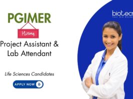 Project Assistant Job at PGIMER. Build your life sciences career with top pharmacology job opportunities. Apply Now