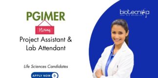 Project Assistant Job at PGIMER. Build your life sciences career with top pharmacology job opportunities. Apply Now