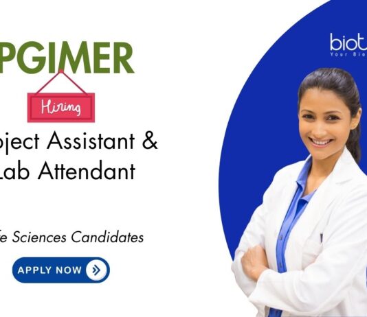 Project Assistant Job at PGIMER. Build your life sciences career with top pharmacology job opportunities. Apply Now