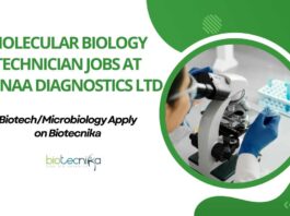 Molecular Biology Technician Jobs at Krsnaa Diagnostics Ltd – Biotech/Microbiology Apply on Biotecnika Microbiology & Biotech Job Vacancies at Krsnaa Diagnostics Ltd