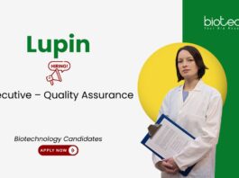 Quality Assurance Job at Lupin. Biotechnology Candidates, Apply Now. Pharmaceutical Quality Assurance Job. Opportunity in Pune.