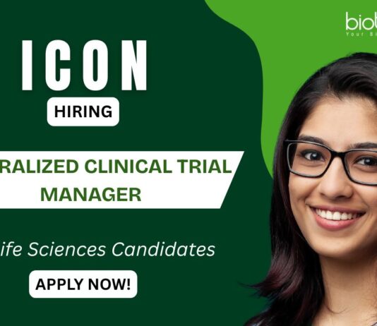 ICON plc Hires Centralized Clinical Trial Manager Job Apply Now to enhance you Clinical Research Careers!