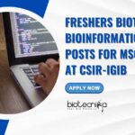 Bioinformatics Freshers Job Vacancies