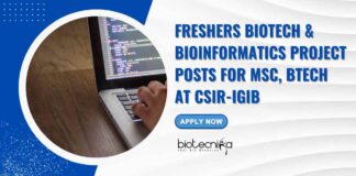 Bioinformatics Freshers Job Vacancies