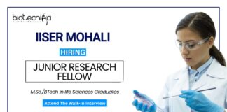 IISER Mohali Job for Life Science Graduates Attend the Walk-In Interview for the JRF Position