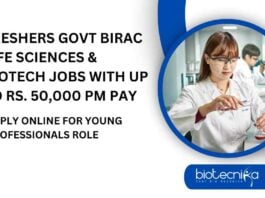 Freshers Life Sciences & Biotech Jobs BIRAC