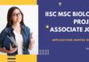 IISc Biology Project Positions - Apply Online