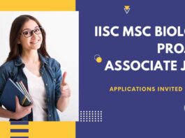 IISc Biology Project Positions - Apply Online