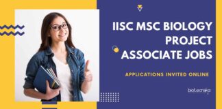 IISc Biology Project Positions - Apply Online